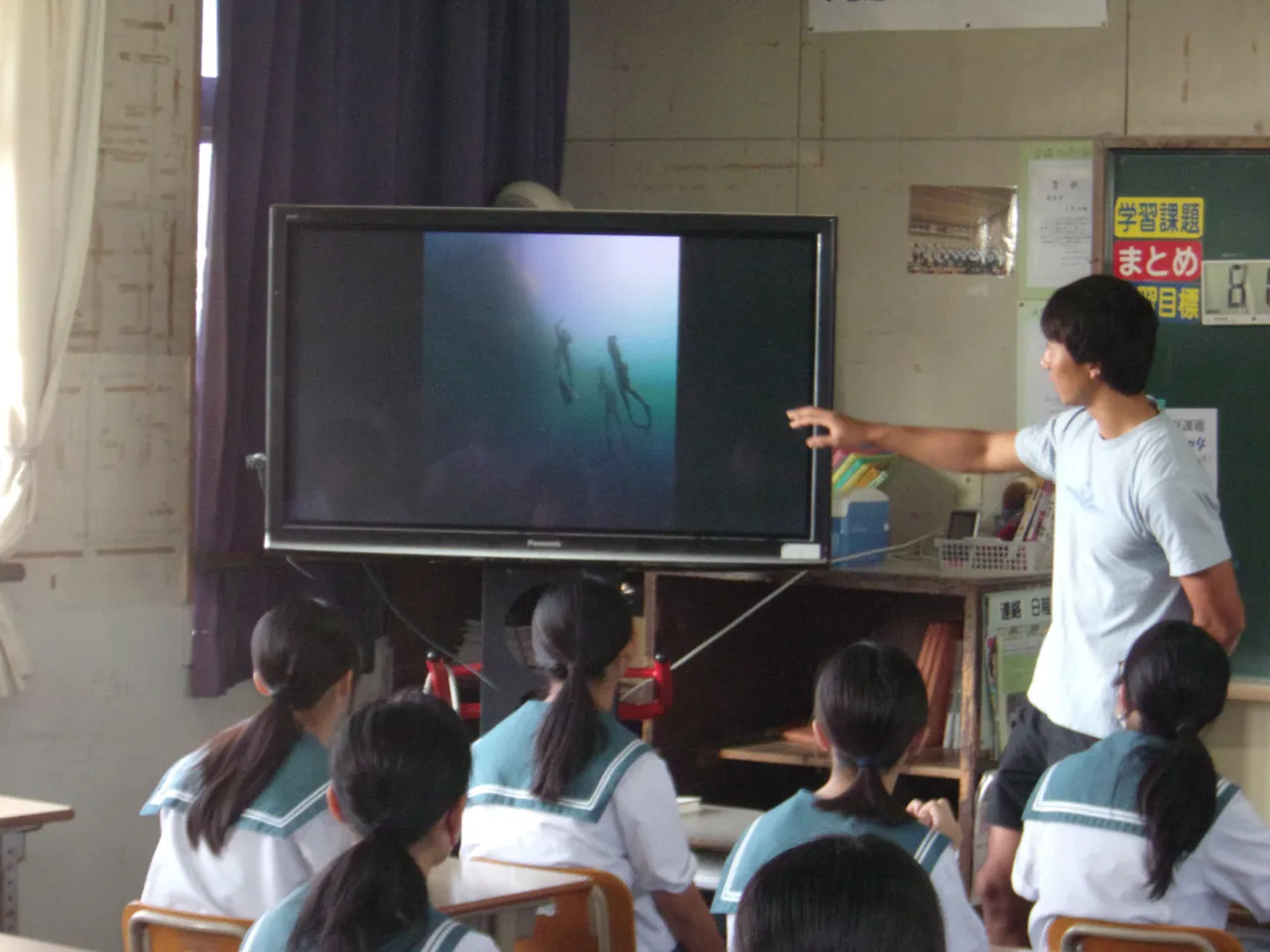 鹿児島の中学校での授業2